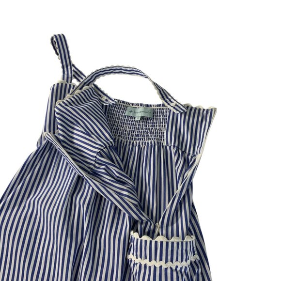 Tuckernuck Blue Stripe Georgia Dress XS Maxi Sleeveless Pockets Nautical Resort - Picture 4 of 15